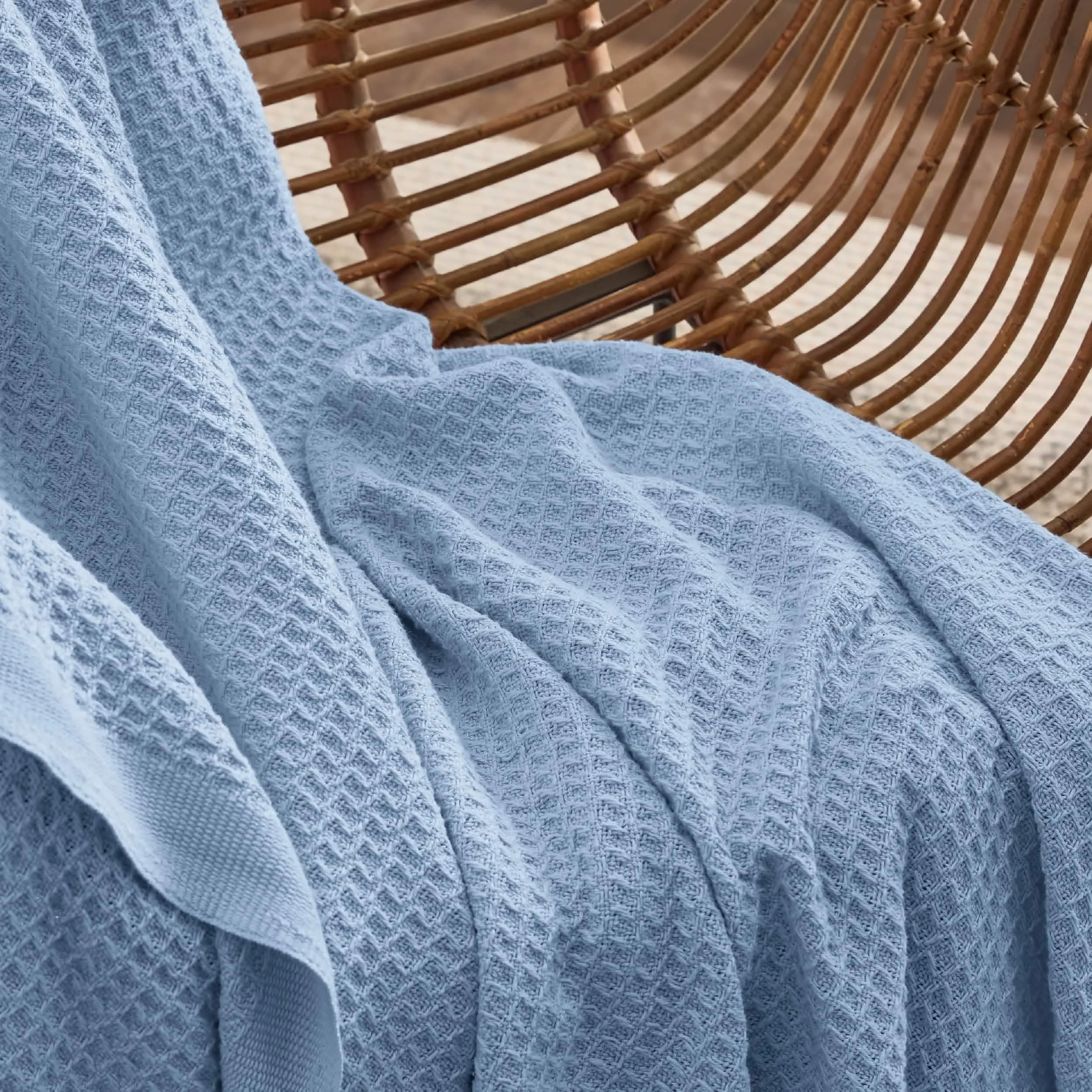 100% Cotton Waffle Weave Blankets