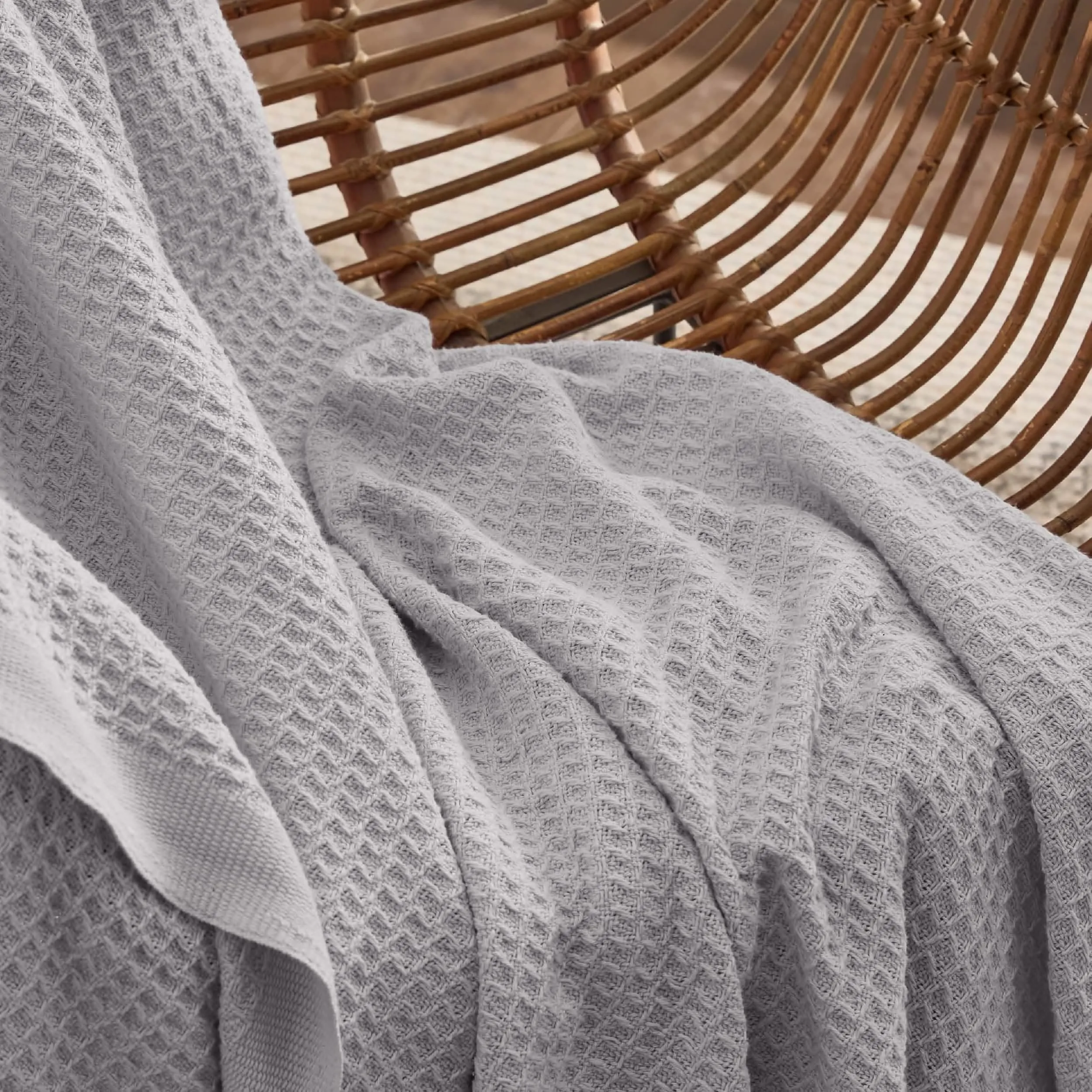 100% Cotton Waffle Weave Blankets