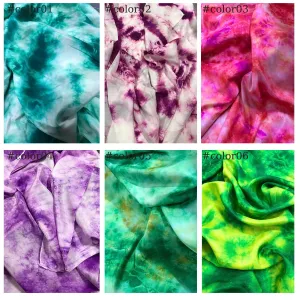 100% Mulberry Silk fabric by the yard - Habotai silk - Tie dye silk fabric - Fabric for Skirt, Scarf - Silk for clothes  - Gift for women