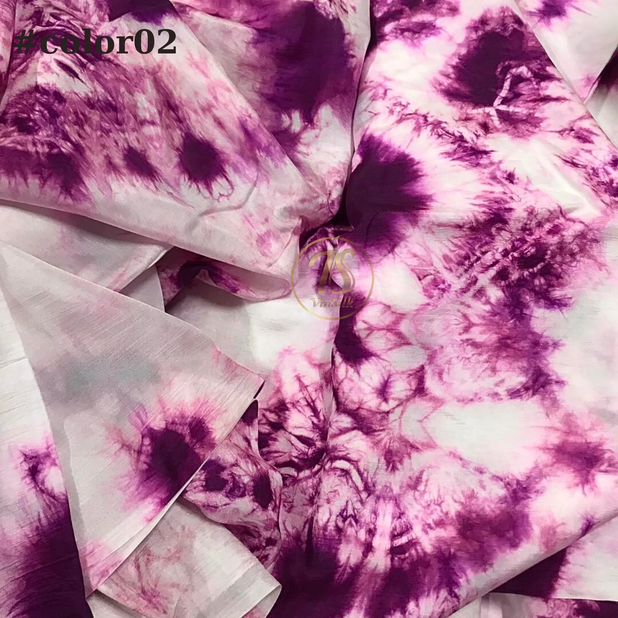 100% Mulberry Silk fabric by the yard - Habotai silk - Tie dye silk fabric - Fabric for Skirt, Scarf - Silk for clothes  - Gift for women