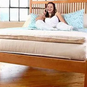 100% Natural Latex and Wool Mattress Topper with Organic Cotton Cover