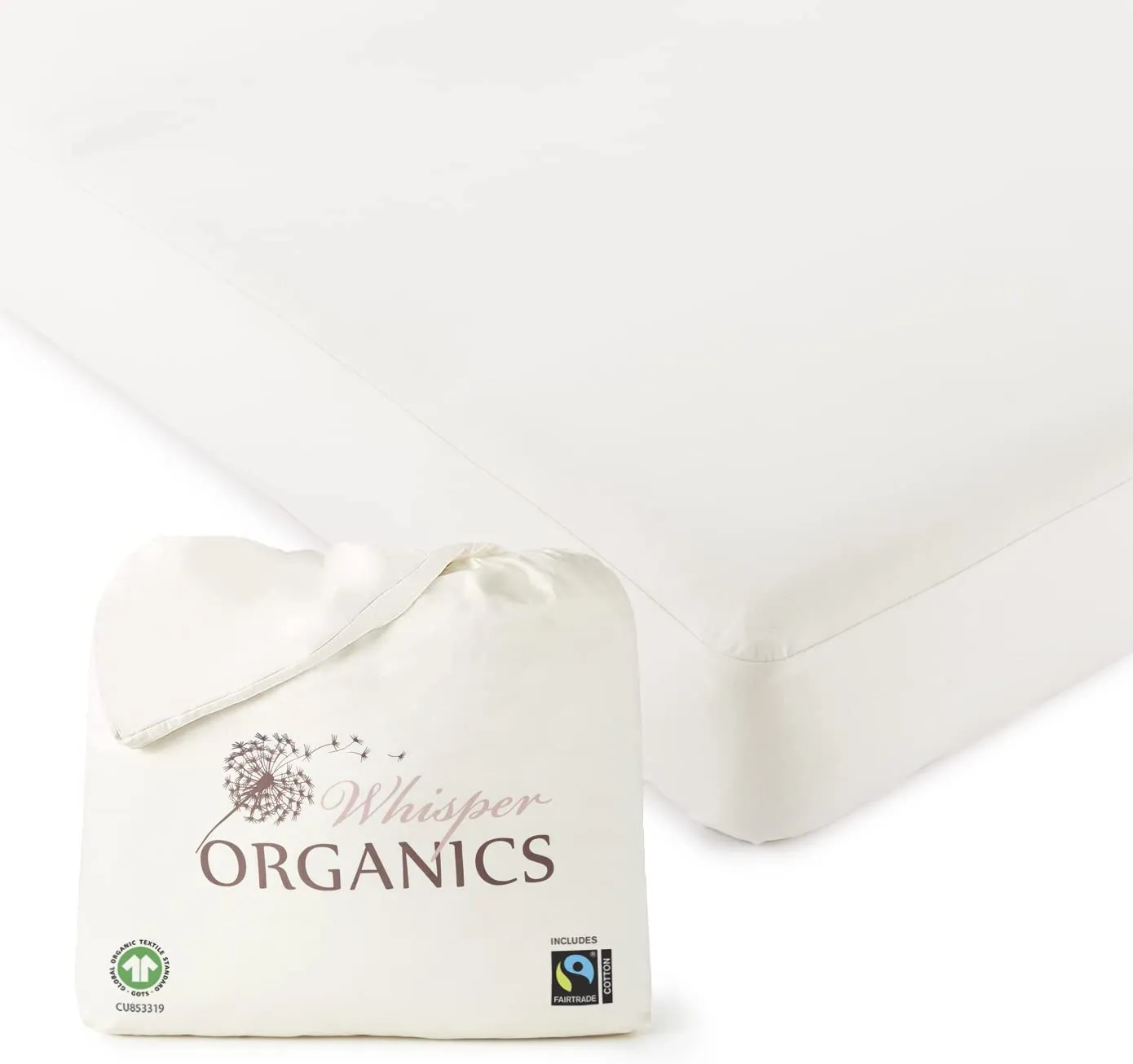 100% Waterproof Organic Cotton Mattress Protector - Mattresses Cover - GOTS & Fairtrade-Certified Organic - Breathable - Deep Pocket