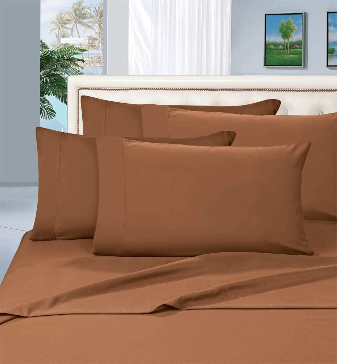 1500 Thread Count Egyptian Quality Silky Soft Wrinkle Resistant Luxury 6 pcs Bed Sheet Set