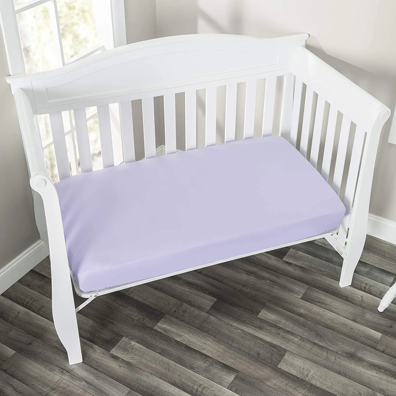 2 Pack Fitted Crib Sheet - Purple/Pink - Premium Cotton