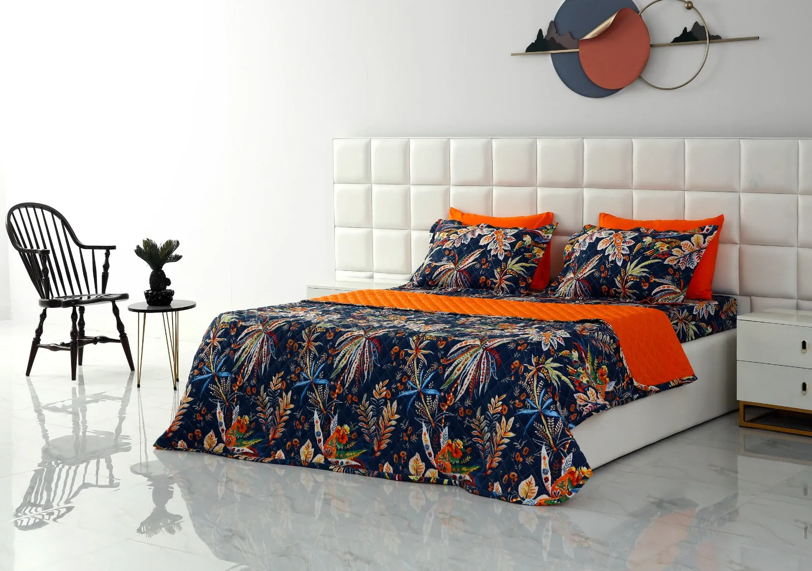 6 PCs Printed Bed Spread Set-Johana