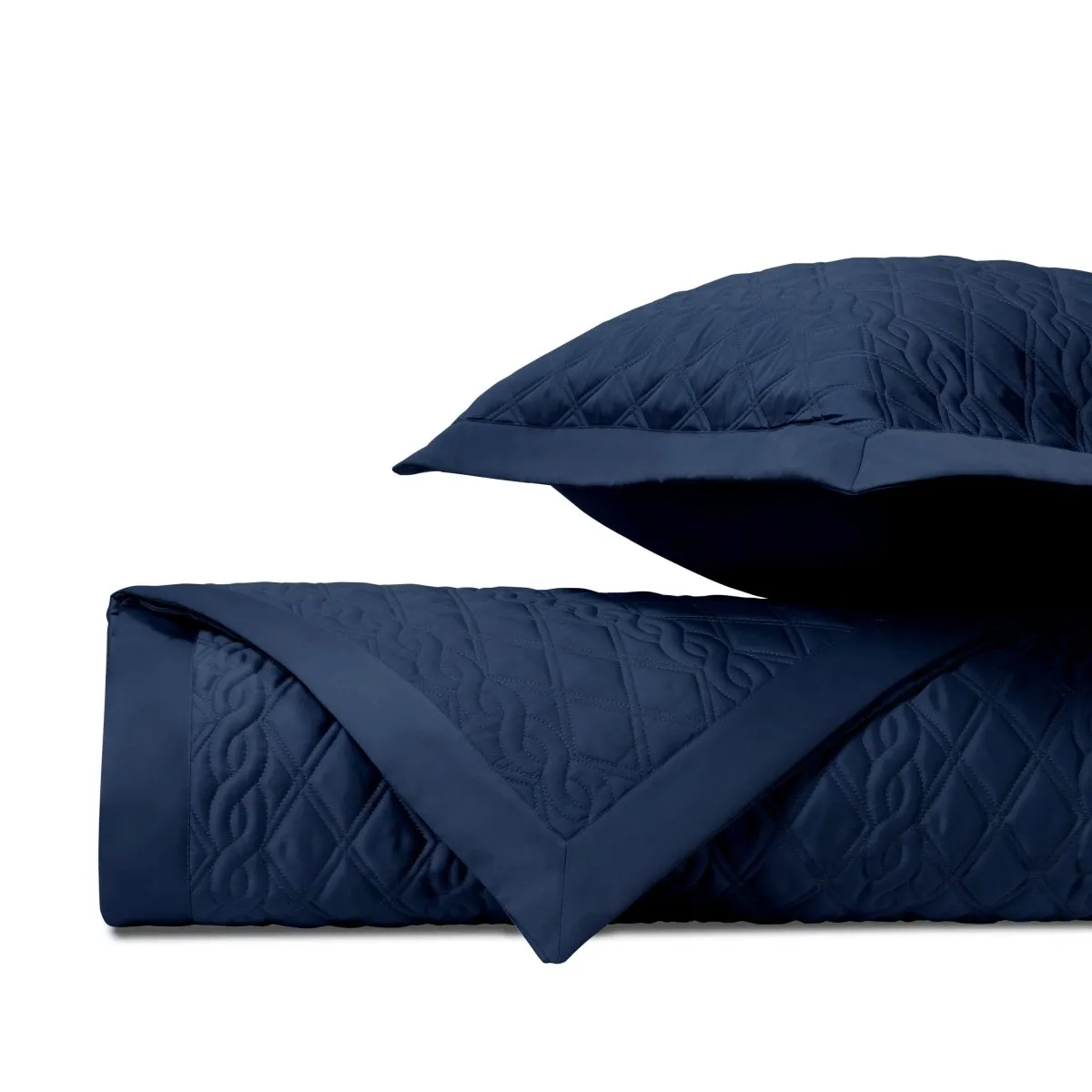 Abbey Quilted Navy Blue by Home Treasures