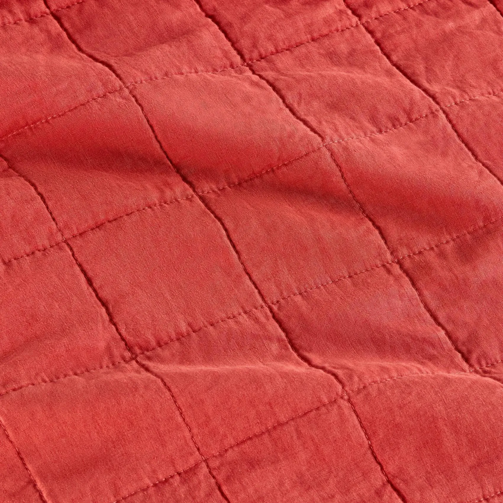 Abbotson Washed Red Linen European Sham by Sheridan