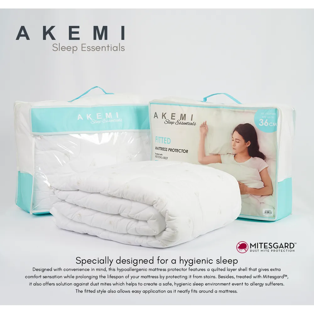 Akemi Sleep Essential Fitted Mattress Protector Single