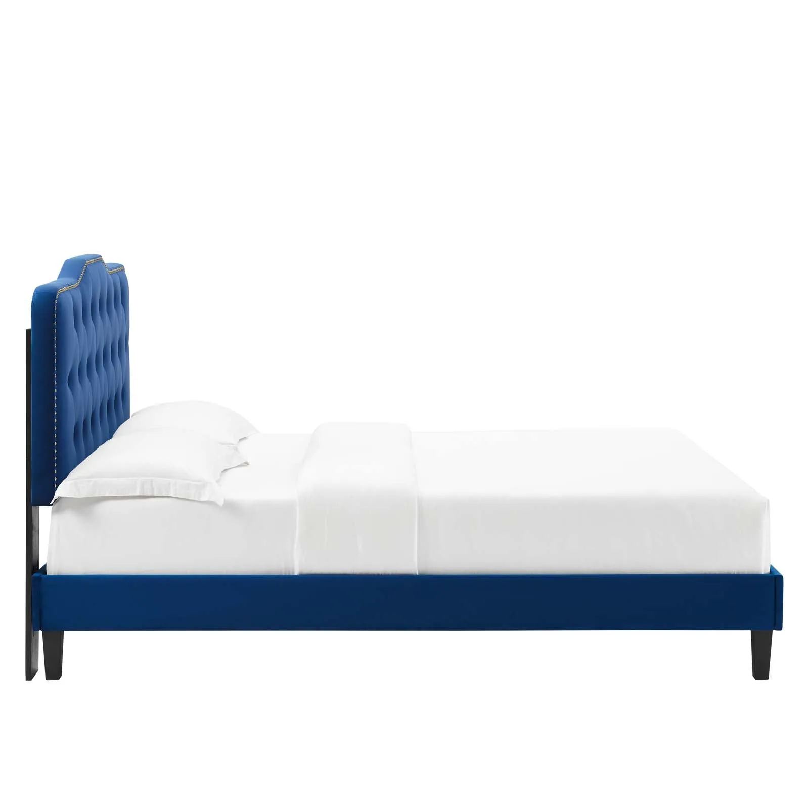 Amber Tufted Performance Velvet Platform Bed by Modway