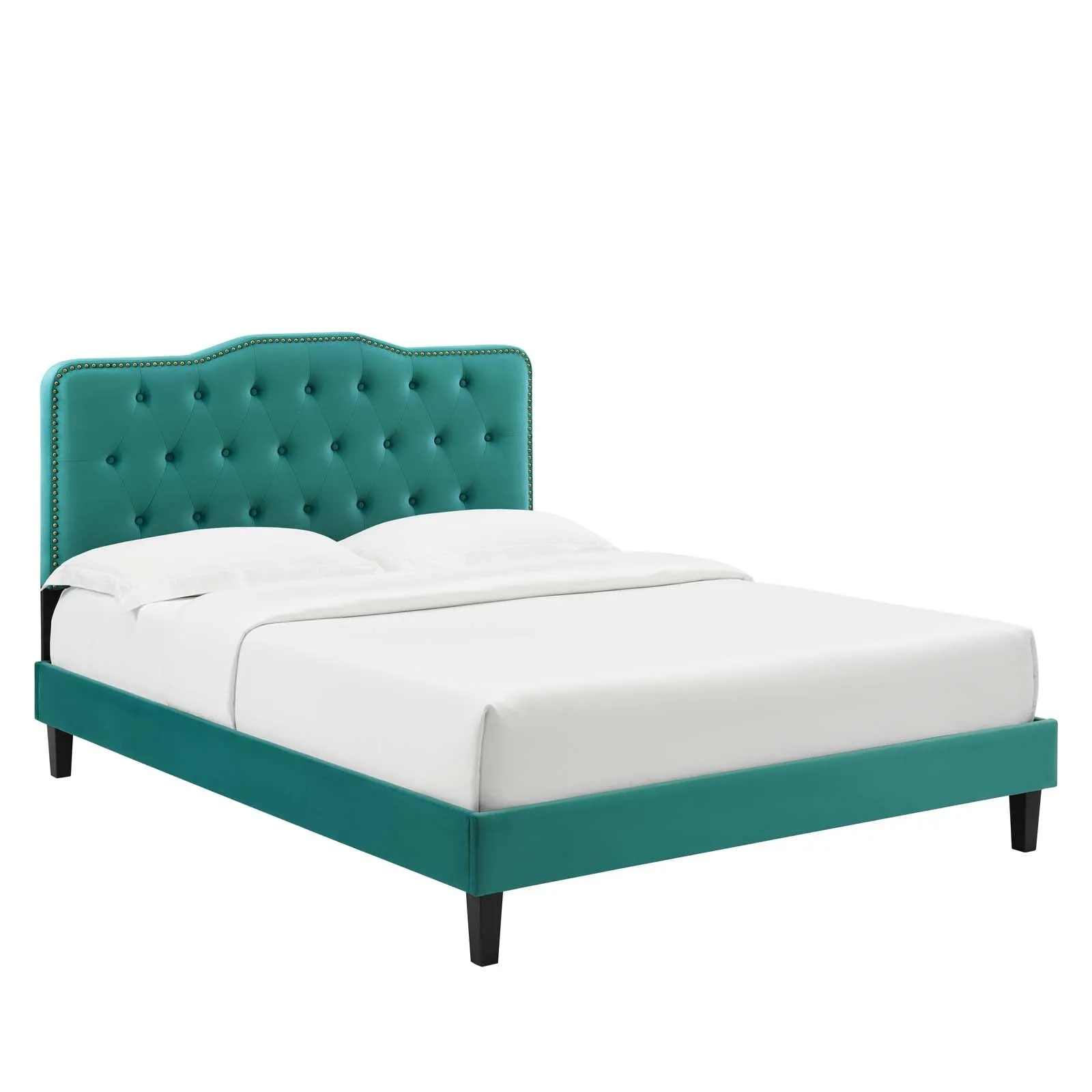 Amber Tufted Performance Velvet Platform Bed by Modway