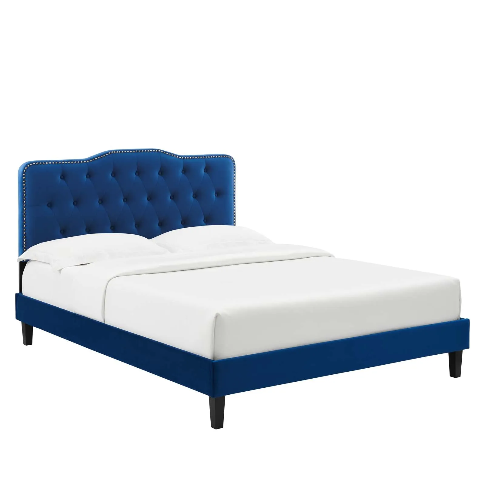 Amber Tufted Performance Velvet Platform Bed by Modway