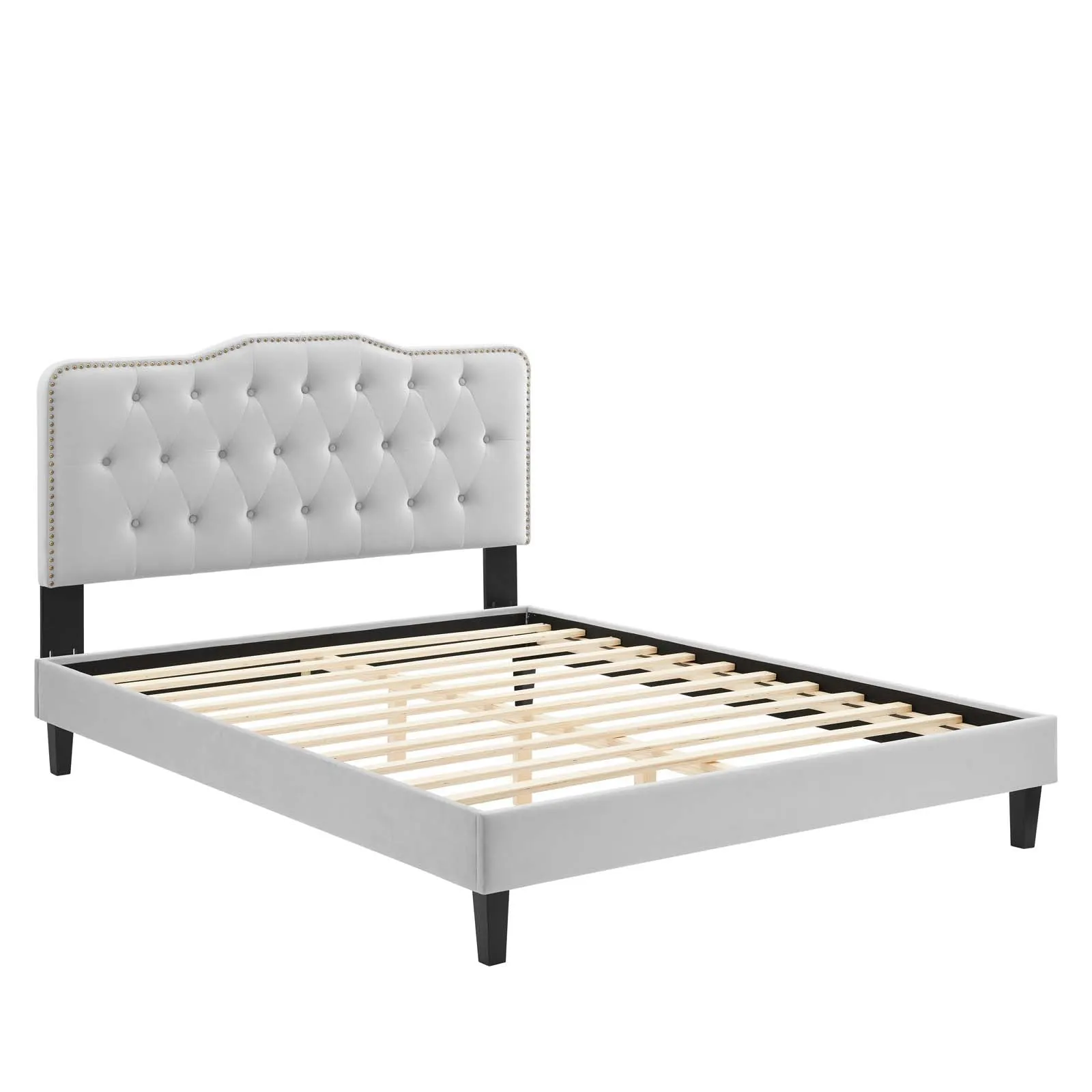 Amber Tufted Performance Velvet Platform Bed by Modway