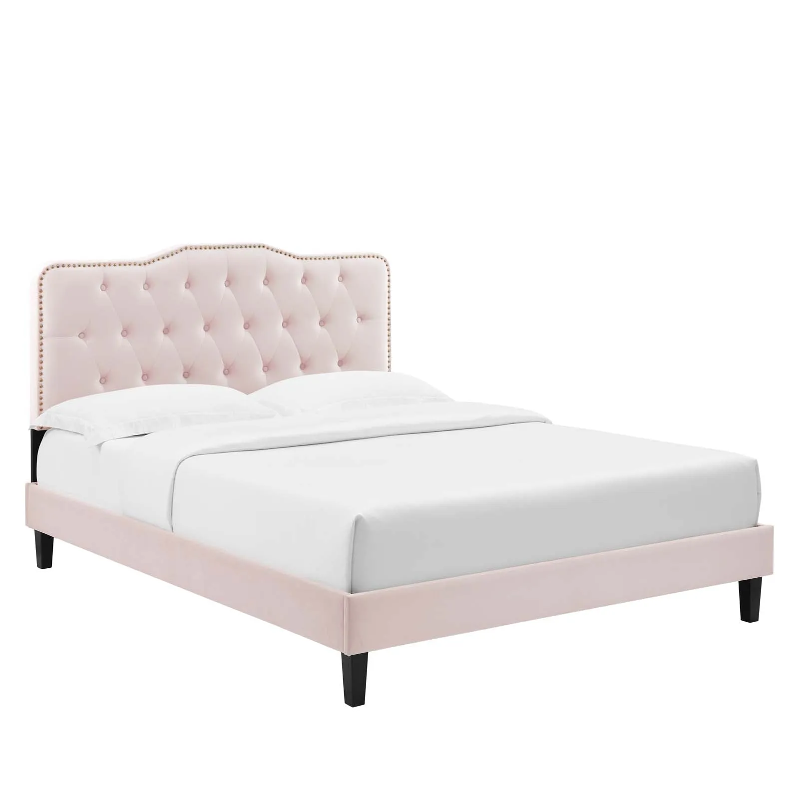 Amber Tufted Performance Velvet Platform Bed by Modway