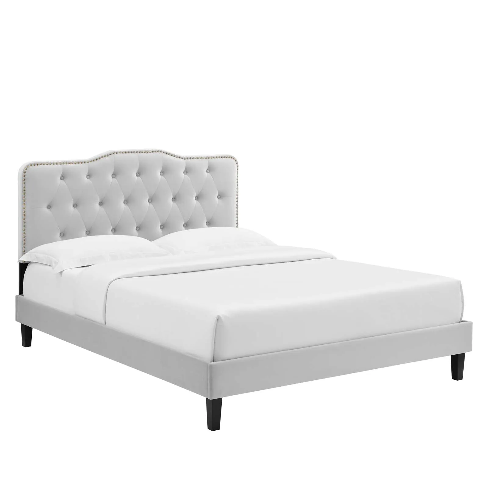 Amber Tufted Performance Velvet Platform Bed by Modway