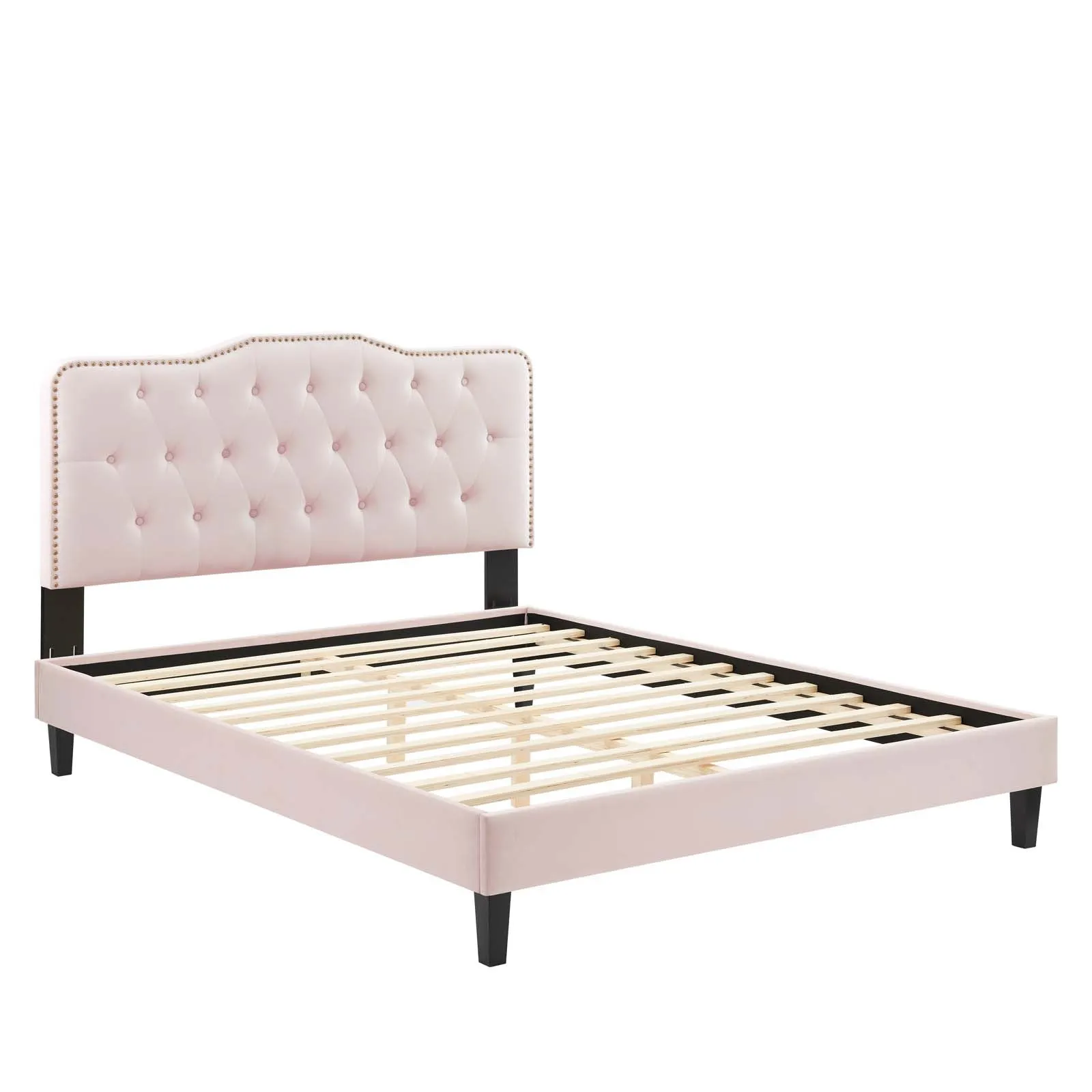 Amber Tufted Performance Velvet Platform Bed by Modway