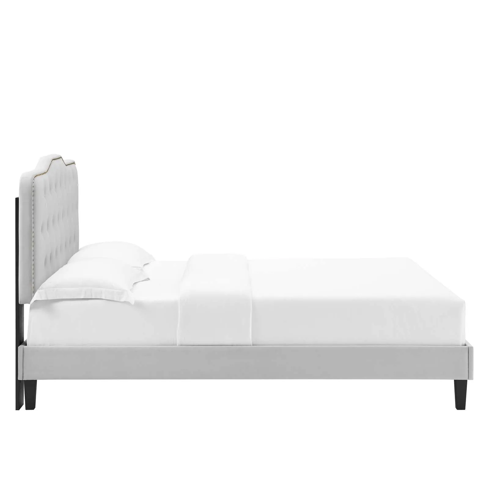 Amber Tufted Performance Velvet Platform Bed by Modway