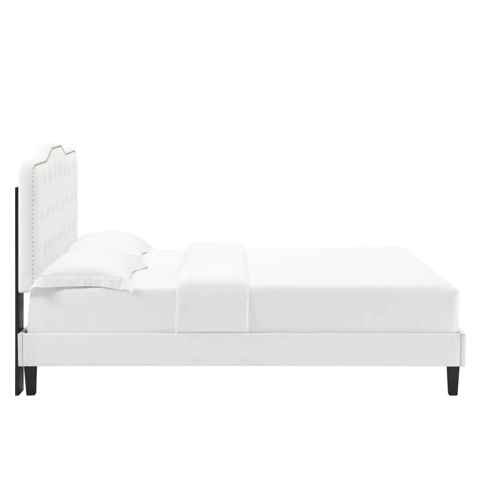 Amber Tufted Performance Velvet Platform Bed by Modway