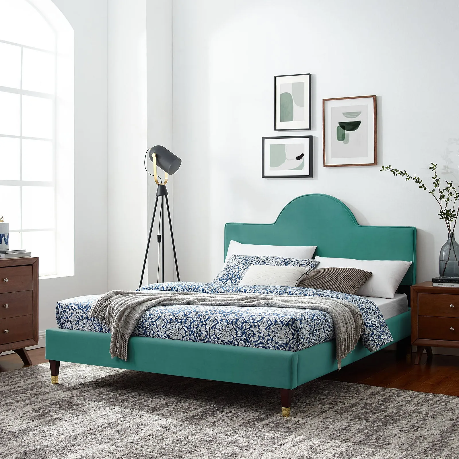 Aurora Performance Velvet Bed by Modway