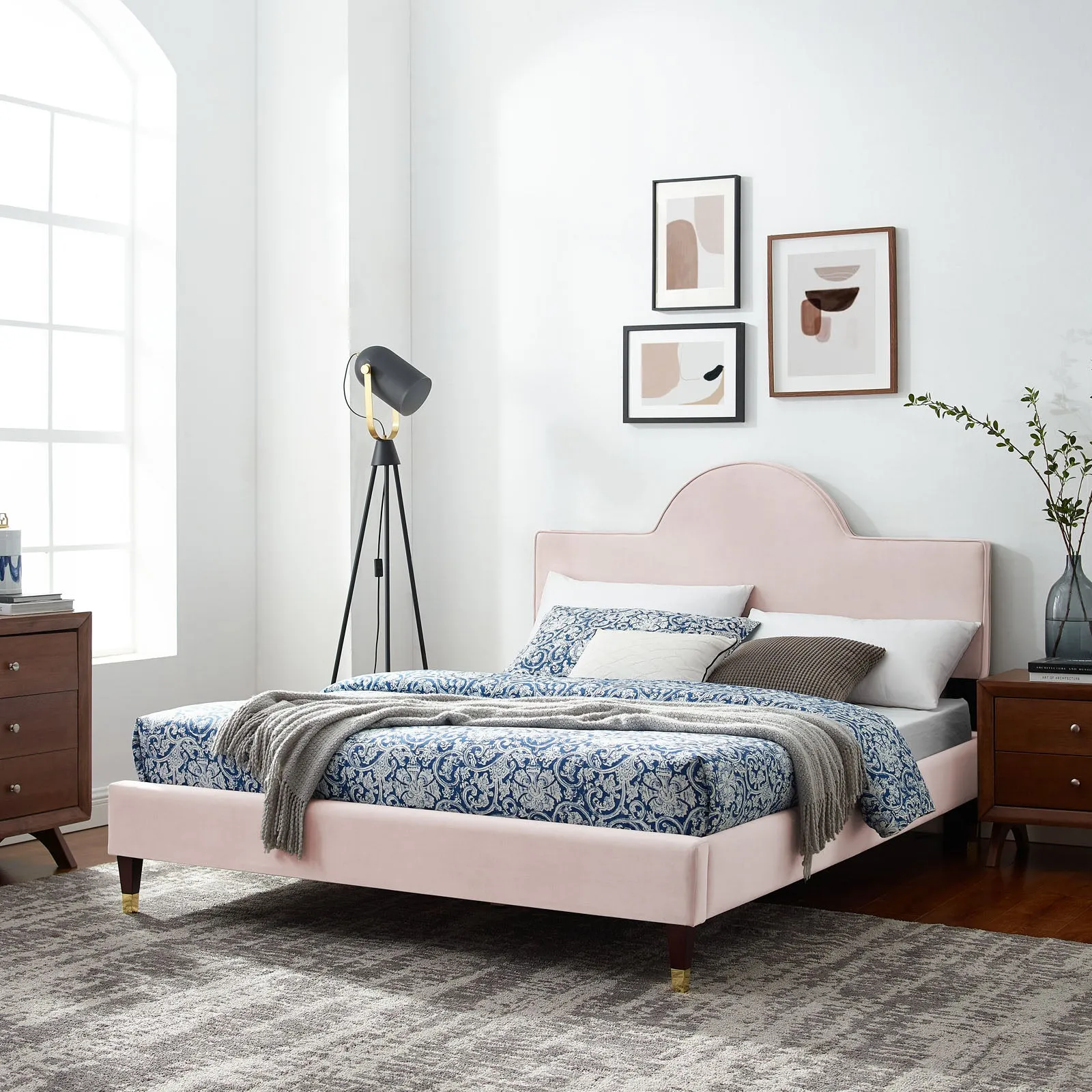 Aurora Performance Velvet Bed by Modway