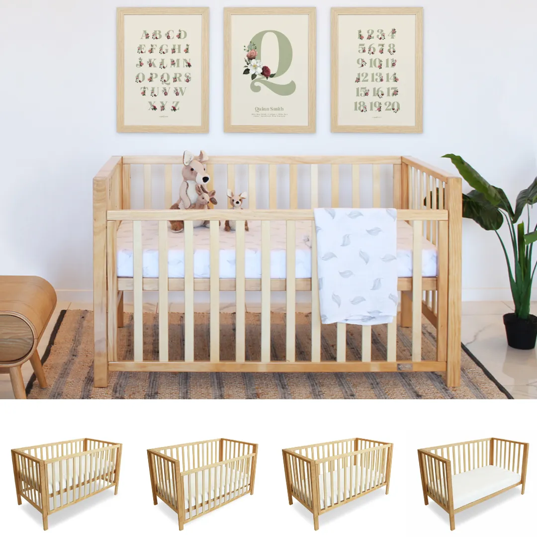 Babyhood Lulu Cot Bundle - Natural