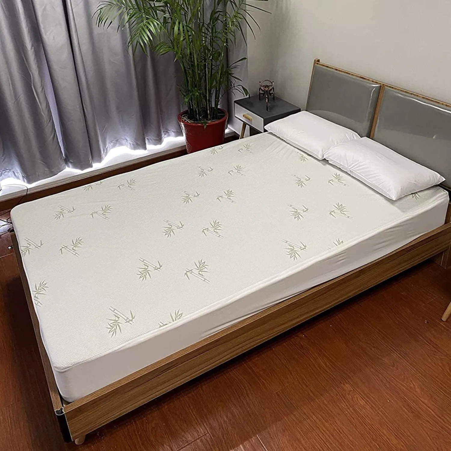 Bamboo Jacquard Waterproof Mattress Protector Double