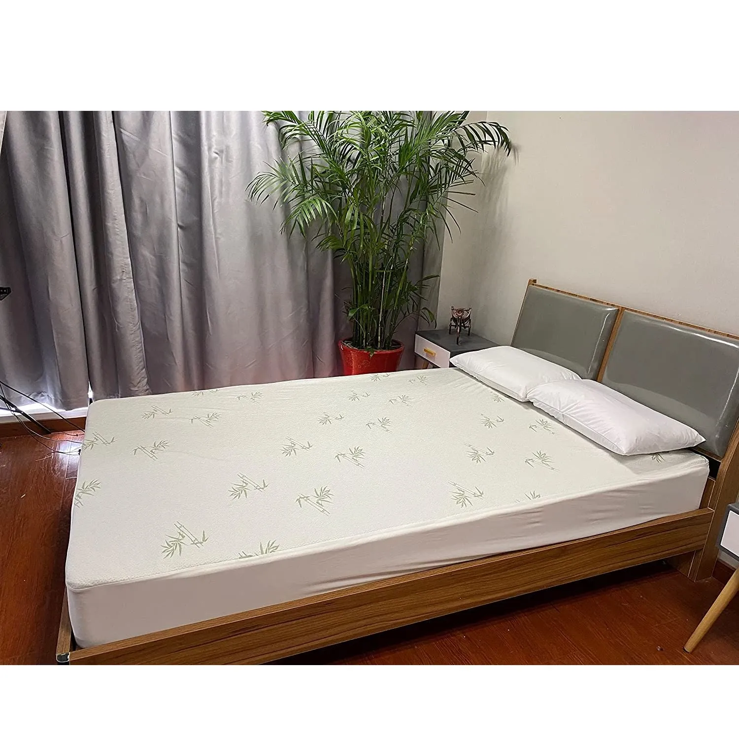 Bamboo Jacquard Waterproof Mattress Protector Double