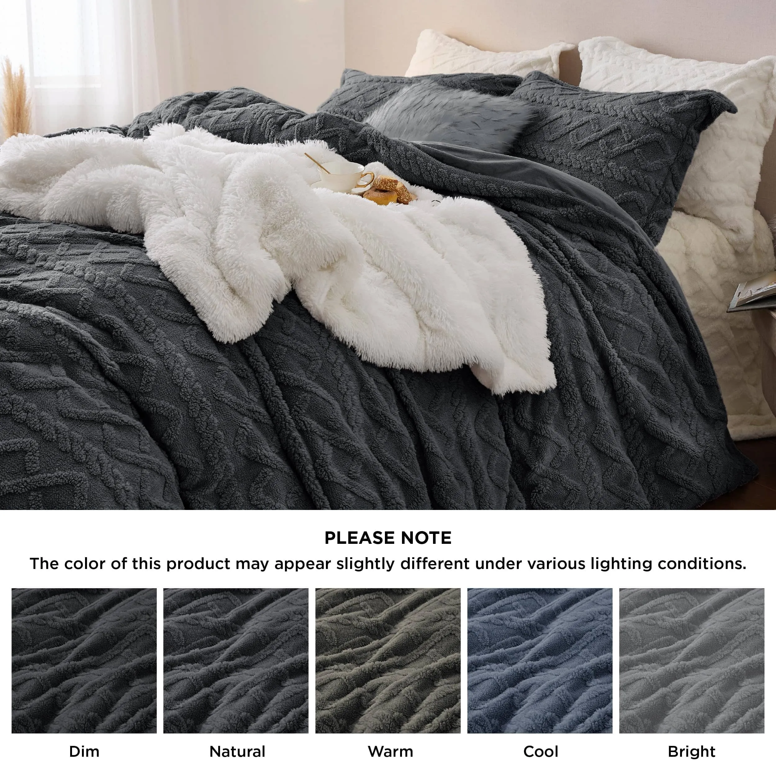 Bedsure Fluffy Boho Duvet Cover Set