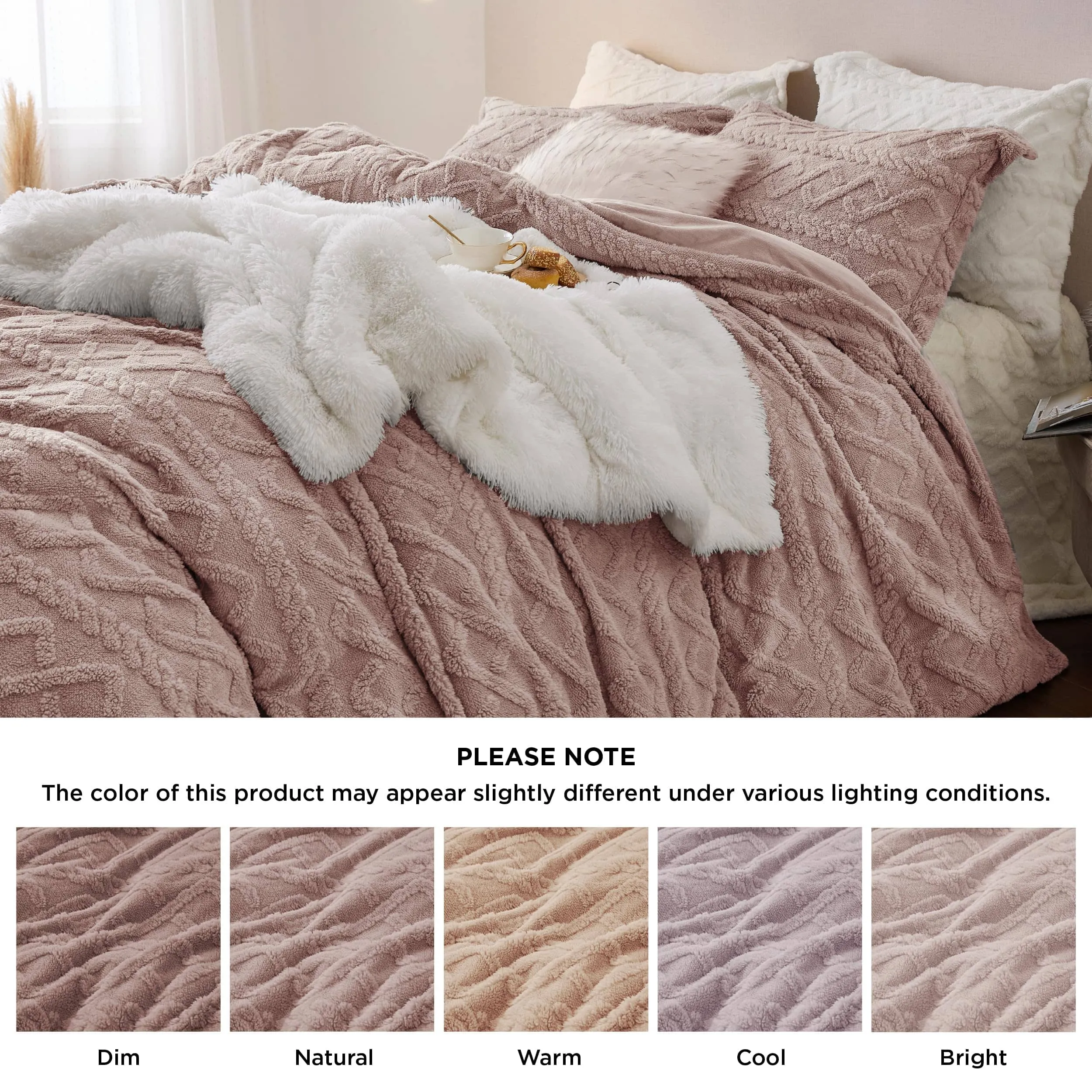 Bedsure Fluffy Boho Duvet Cover Set