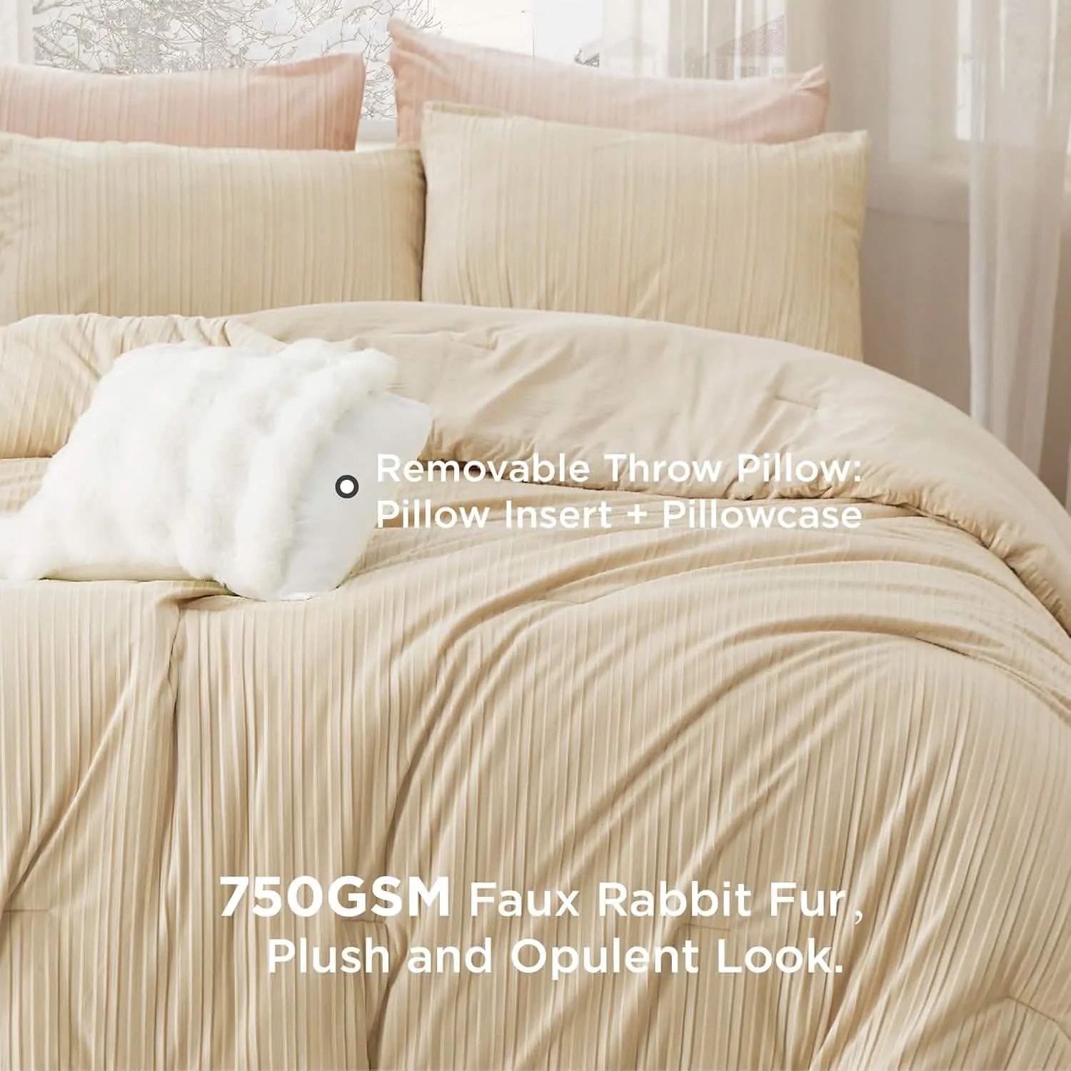 Bedsure Fluffy Comforter Set