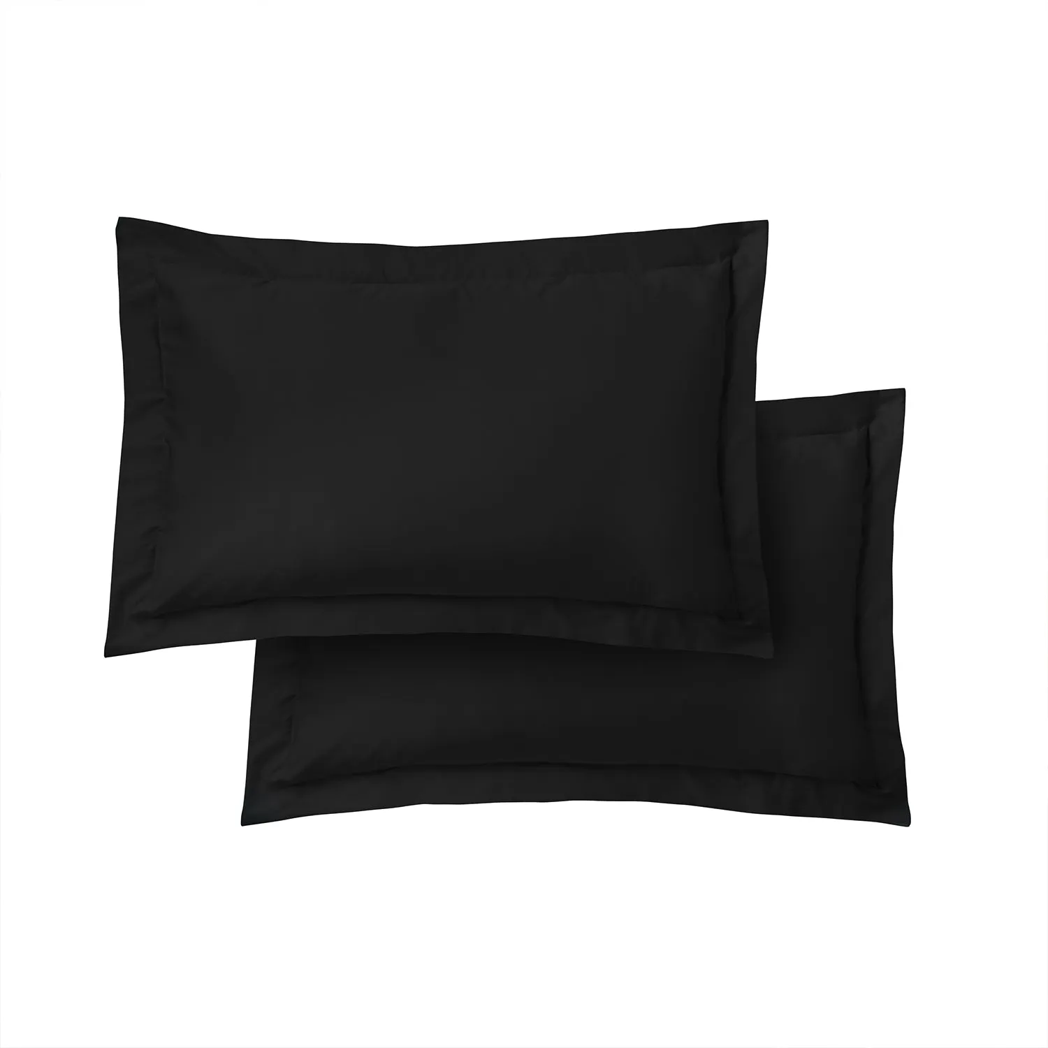 Bianca Black 400TC 100% Cotton Sateen Oxford Pillowcase Pair