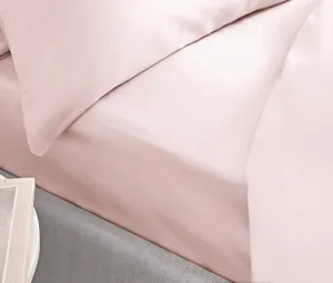 Bianca Pink 400TC 100% Cotton Sateen Extra Deep (36cm) Fitted Sheet