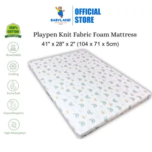 Bumble Bee Playpen Foam Mattress (Knit Fabric)