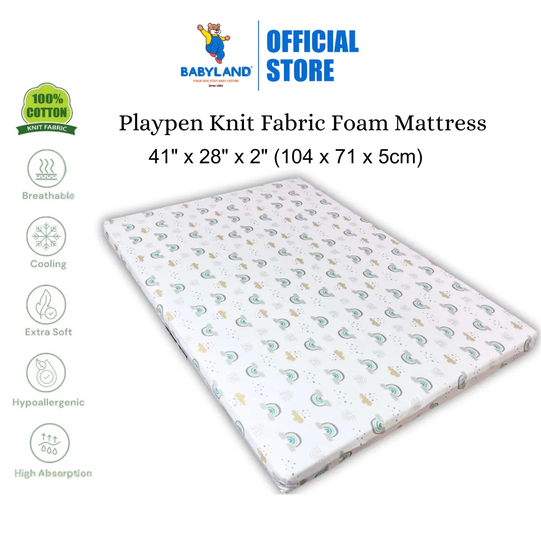 Bumble Bee Playpen Foam Mattress (Knit Fabric)