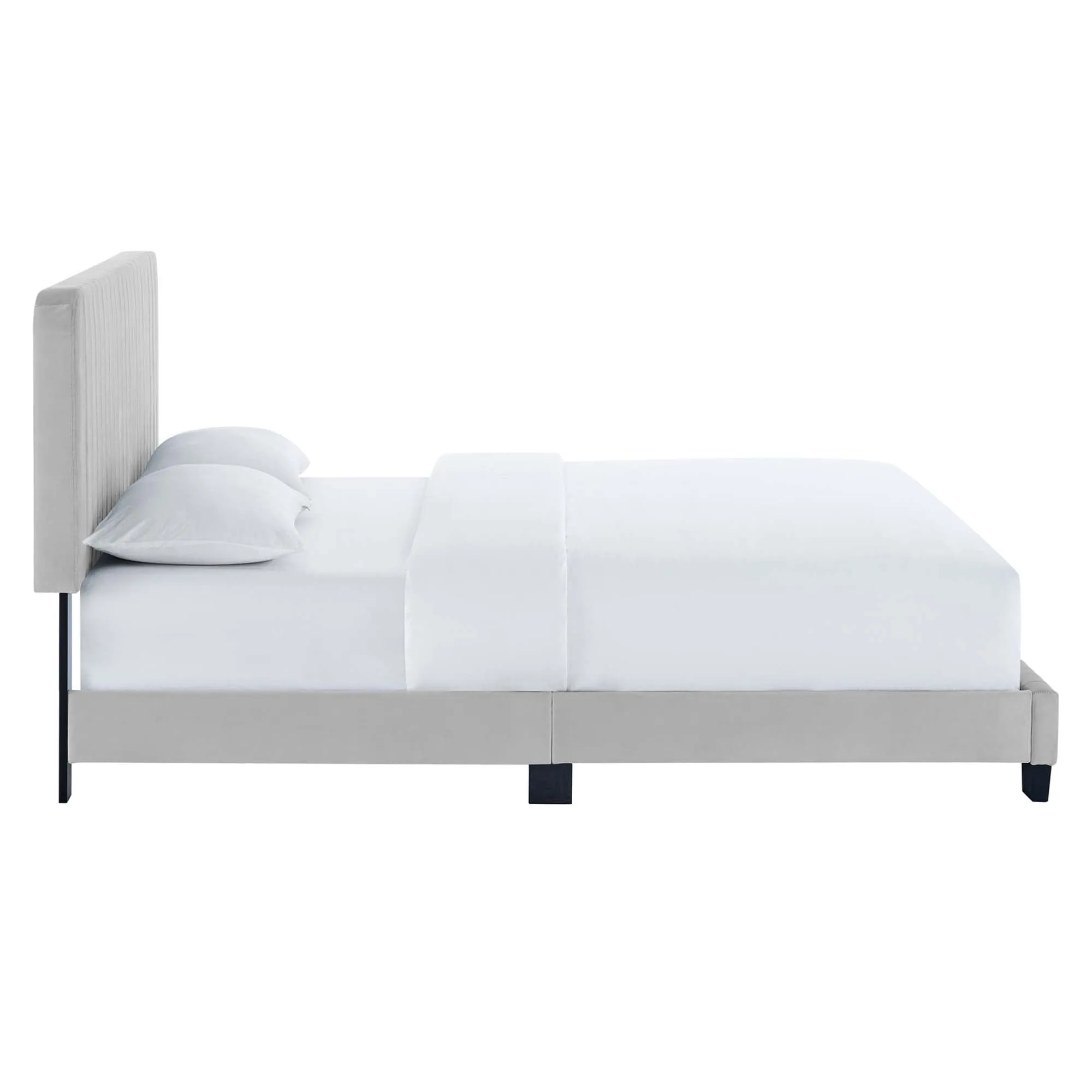 Celine  Channel Tufted Performance Velvet  Platform Bed