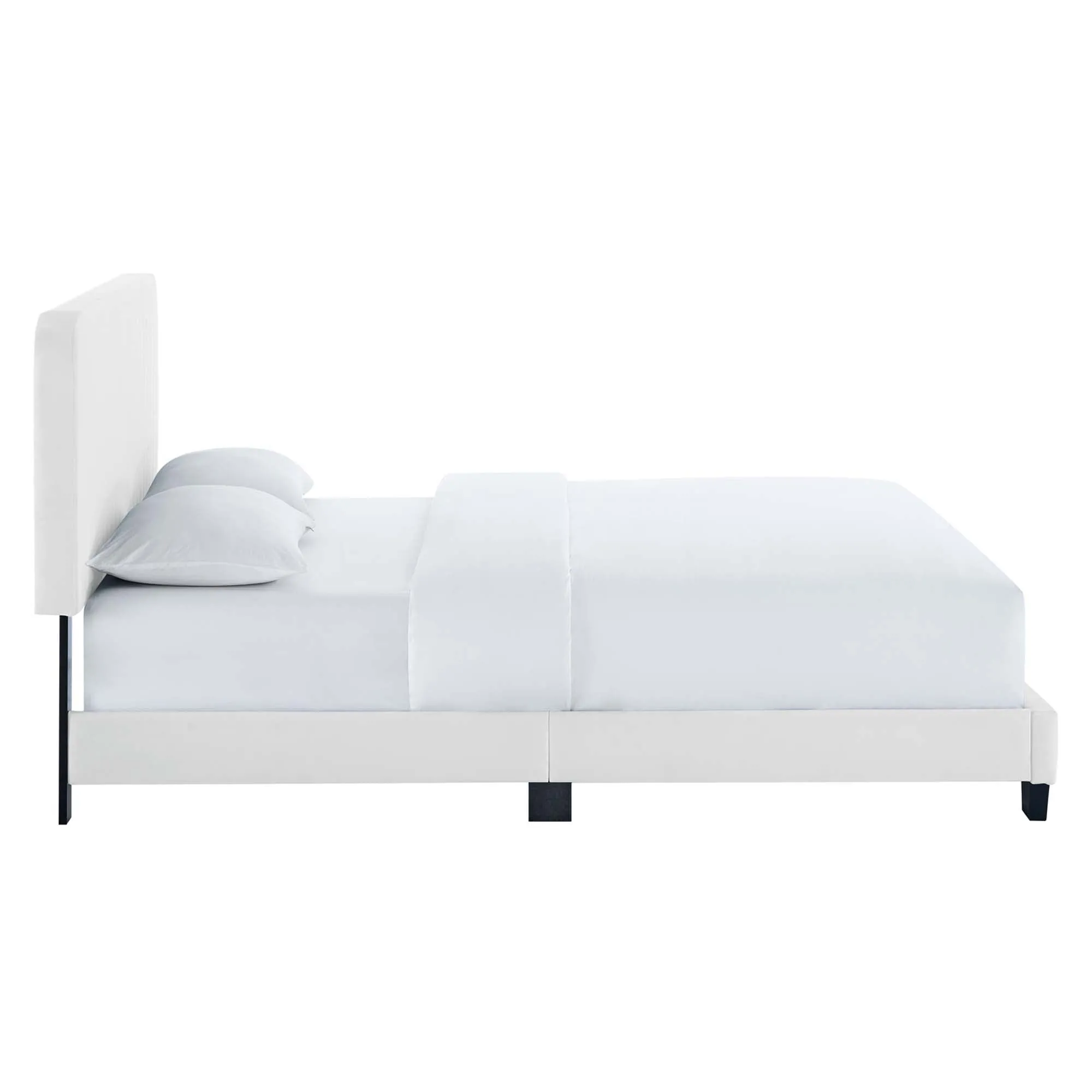 Celine  Channel Tufted Performance Velvet  Platform Bed