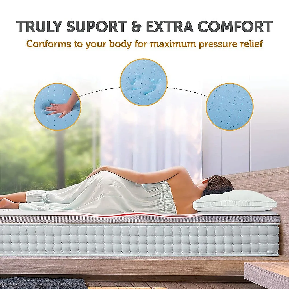 Cooling Gel Memory Foam Mattress Topper, Queen, Hypoallergenic - Palermo