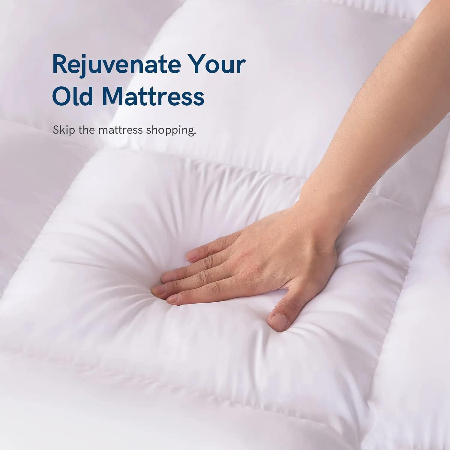 Cooling Mattress Topper for College Dorm, Thick Extra Duvet For Hot Sleepers