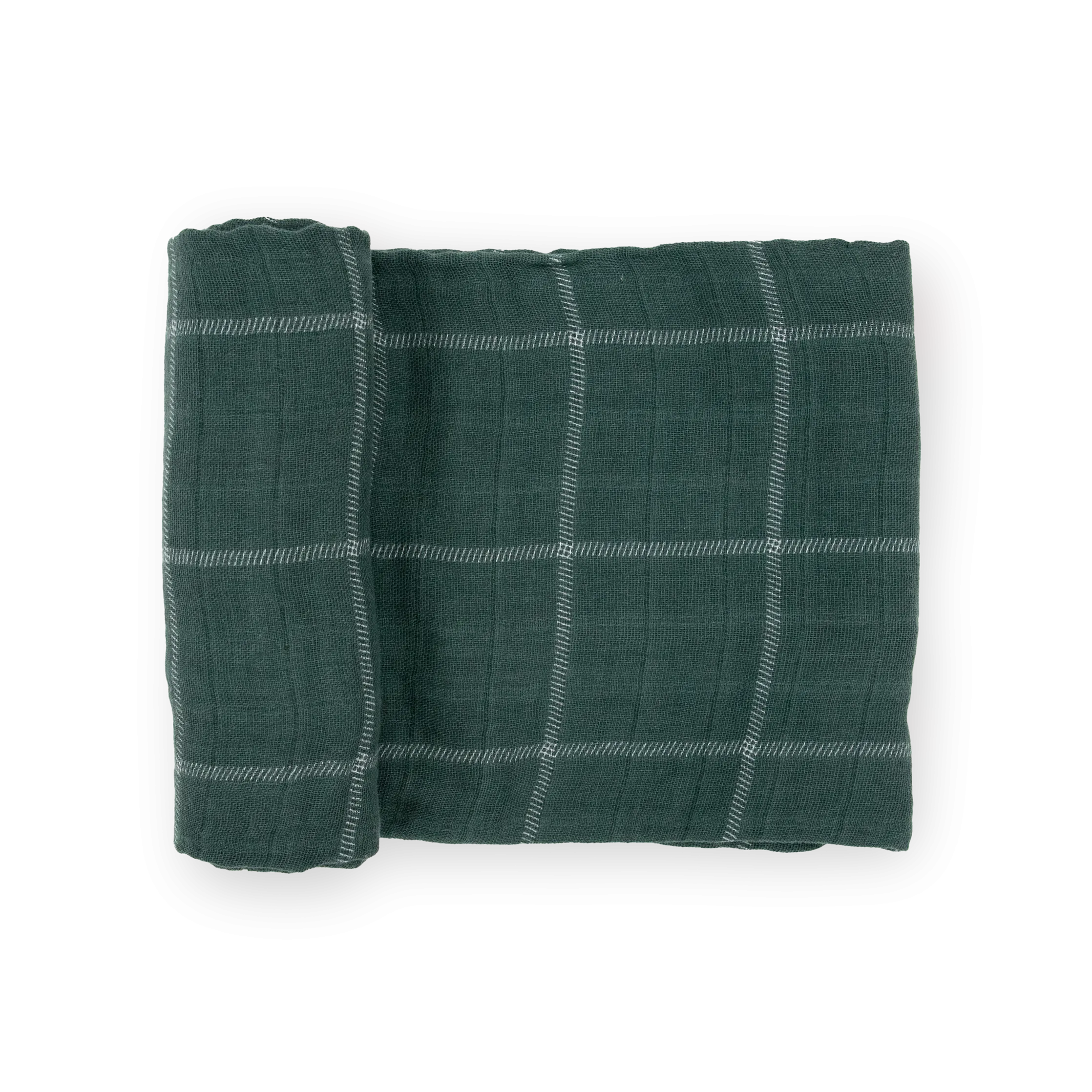 Cotton Muslin Swaddle Blanket - Evergreen Plaid