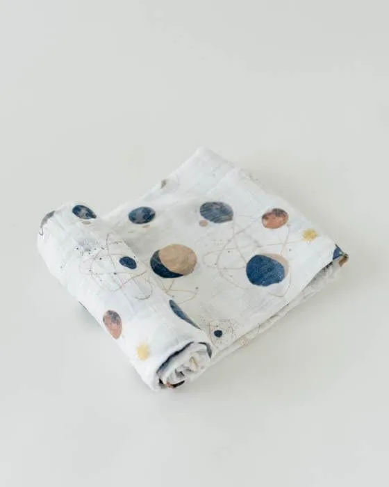 Cotton Muslin Swaddle Blanket - Planetary