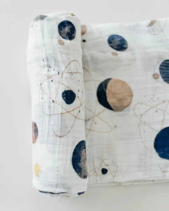 Cotton Muslin Swaddle Blanket - Planetary