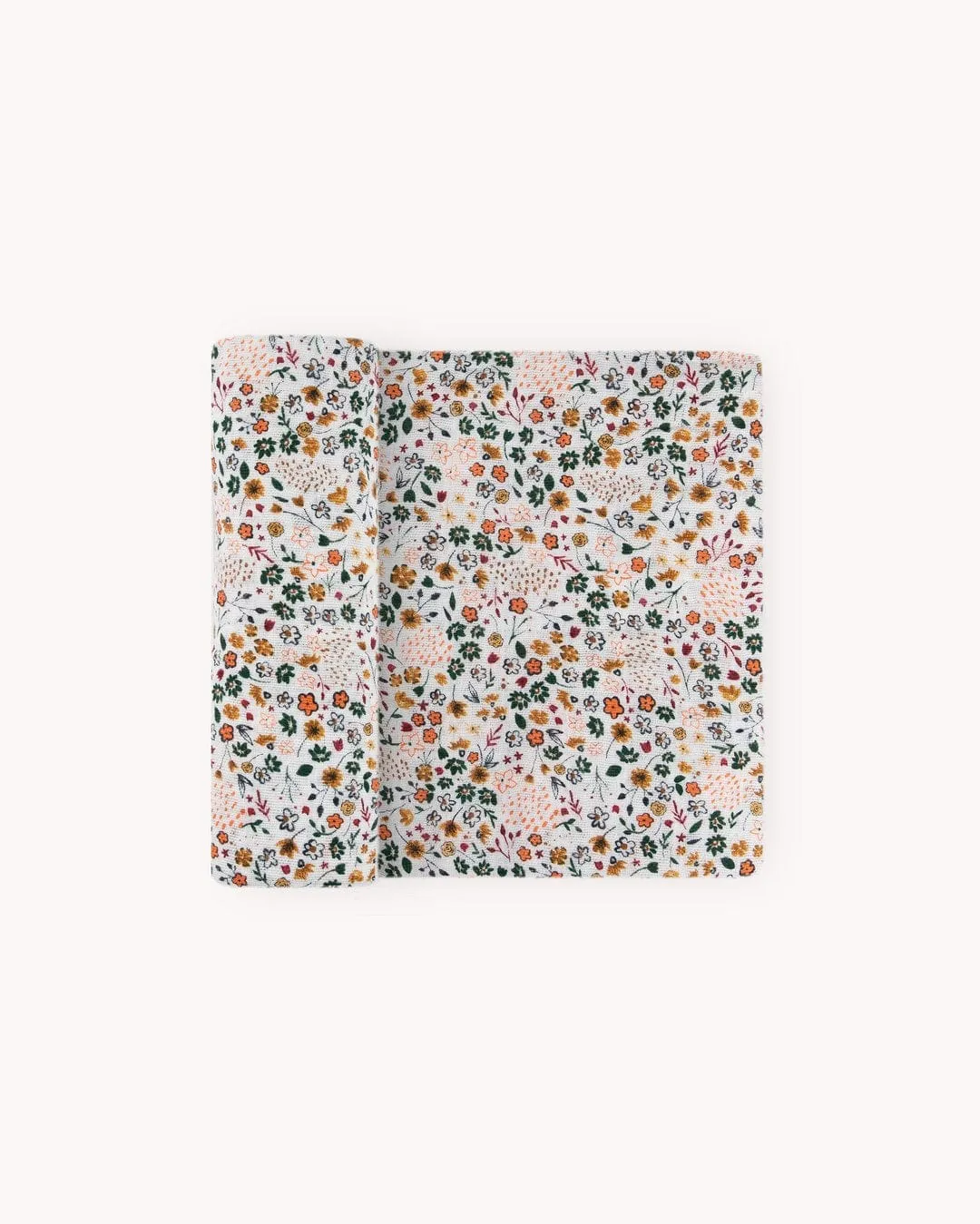 Cotton Muslin Swaddle Blanket -  Pressed Petals