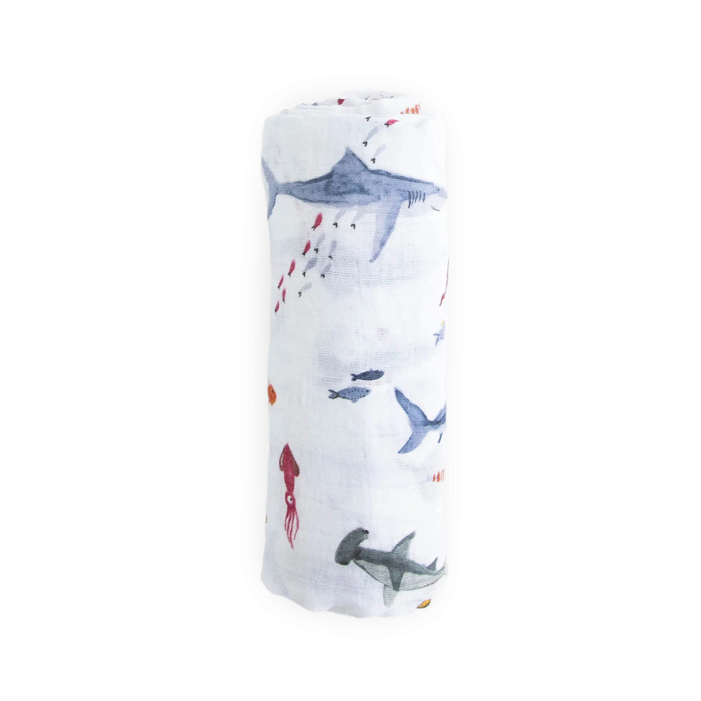 Cotton Muslin Swaddle Blanket - Shark