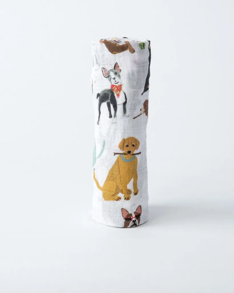 Cotton Muslin Swaddle Blanket - Woof