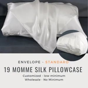 Custom Wholesale Silk Pillowcase 19 Momme Envelope Closure - Standard size