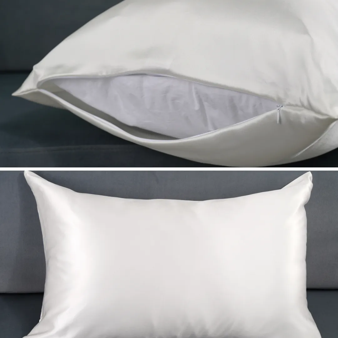 Custom Wholesale Silk Pillowcase 19 Momme Zipper Closure - 30×40cm