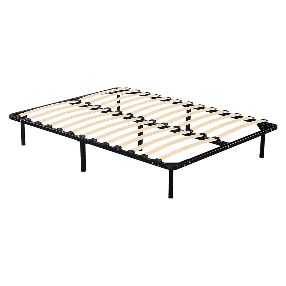 Durable Black Steel Double Bed Frame - Easy Assembly