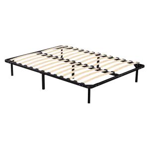 Durable Black Steel Double Bed Frame - Easy Assembly