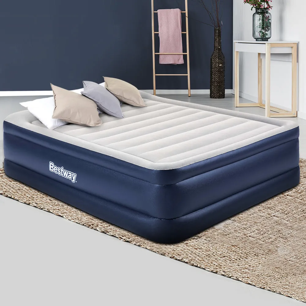 Durable Queen Inflatable Air Mattress with Built-in Pump Bestway