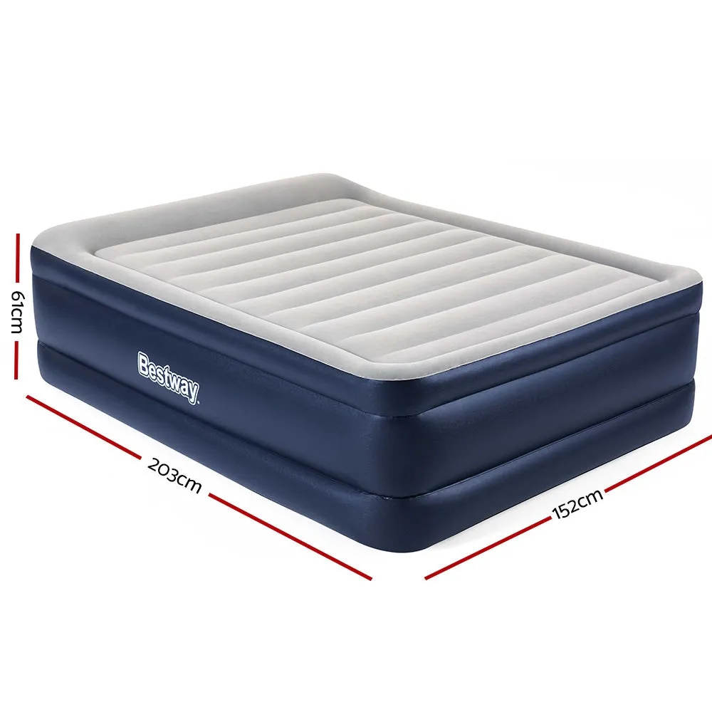 Durable Queen Inflatable Air Mattress with Built-in Pump Bestway