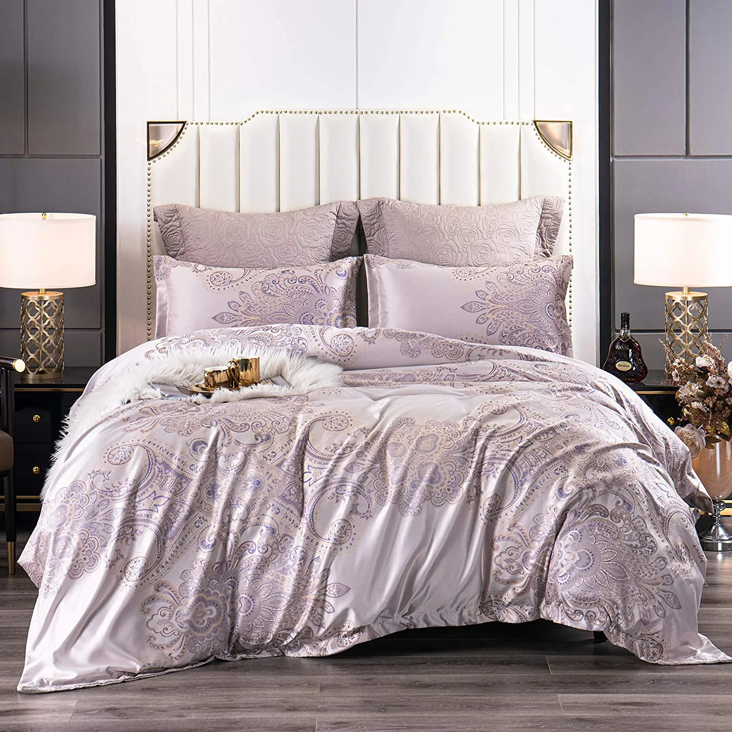 Duvet Cover Soft and Elegant Cotton Blend - Zipper Closure